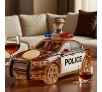 Decanter Whisky, Bottiglia Di Whisky E Vino A Forma Di Auto Della Polizia, Per La Conservazione Di Liquori, Decanter Per Whisky In Vetro 3D, Bottiglie Di Vino Vuote A Tema Auto Creativa(A)