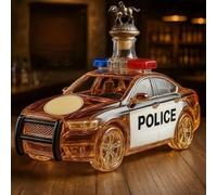 Decanter Whisky, Bottiglia Di Whisky E Vino A Forma Di Auto Della Polizia, Per La Conservazione Di Liquori, Decanter Per Whisky In Vetro 3D, Bottiglie Di Vino Vuote A Tema Auto Creativa(D)
