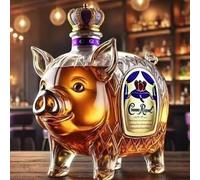 Decanter Whisky, Decanter Per Whisky Da 300 Ml Con Incisione 3D Di Animali Divertenti, Statuette In Vetro Per Dispenser Di Liquori