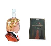 Decanter Whisky, Statua di Trump, decanter per whisky, realizzata a mano in vetro senza piombo, lattina da parata, contiene la maggior parte dei liquidi.(D)