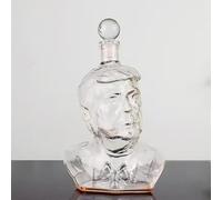 Decanter Whisky, Statua di Trump, decanter per whisky, realizzata a mano in vetro senza piombo, lattina da parata, contiene la maggior parte dei liquidi.(A)