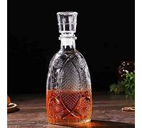 Decanteri per liquori Decanter in cristallo for whisky, vino e alcolici, regalo multicolore(Rosso)