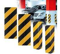 DECARETA Paraspigoli per Garage - 4 Pezzi, Protezione Anticollisione per Auto e Colonne | Protezione Angoli Garage Flessibile e Adesivo | Design Nero-Giallo per Massima Visibilità, 40*7.5*7.5*2cm