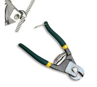 DECARETA Pinza tagliacavi Pinza per cavi in acciaio cromato Pinza tagliacavi a cricchetto Pinza tagliacavi da 17,3 cm Pinza isolante per cavi, funi, fili di acciaio, molle (Verde)