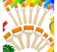 DECARETA Set 12 Pennelli in Nylon Professionali per Pittura 1.8/2.2/2.5/3.5/5.6/8.1 cm - per Vernice Acrilica, Acquerello, Pittura a Olio