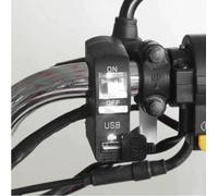 DECATRONIC Caricabatterie USB per Moto,Caricatore da manubrio 22mm con interrutt