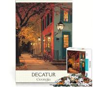 Decatur Georgia Puzzle da 1000 pezzi per adulti | Giochi divertenti decorazioni per la casa giocattoli con poster e foglio di curiosità abbinati 26x38cm