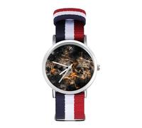 Decay - Orologio sportivo da uomo e donna, con cinturino in nylon, orologio analogico al quarzo, Stile:, regular, Cinturino