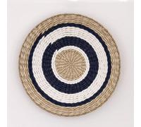DECCARO - Cesto da parete Boho blu, grande