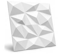 Deccart Pannelli Decorativi Per Pareti 3D 50x50 cm XPS - Bianco, 12 m² | 48 pezzi, Pannelli Murali, Pannello Decorativo Parete, Rivestimento Parete in Polistirolo, Pannelli murali per interni