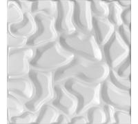 Deccart Pannelli Decorativi Per Pareti 3D 50x50 cm XPS - Bianco, 12m2 | Pannelli Murali, Pannello Decorativo Parete, Polistirolo PSE, Lake