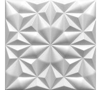 Deccart Pannelli Decorativi Per Pareti 3D 50x50 cm XPS - Bianco, 2m2 | Pannelli Murali, Pannello Decorativo Parete, Polistirolo PSE, Onyx