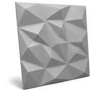 Deccart Pannelli Decorativi Per Pareti 3D 50x50 cm XPS - Grigio, 5 m² | Brylant, 20 pezzi, Pannelli Murali, Pannello Decorativo Parete