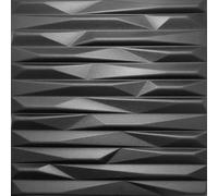 Deccart Pannelli Decorativi Per Pareti 3D 50x50 cm XPS - Nero, 5m2 | Pannelli Murali, Pannello Decorativo Parete, Polistirolo PSE, Amber