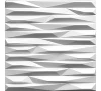 DECCART | Pannelli Decorativi Per Pareti 3D | Pannelli Murali | Pannello Decorativo Parete | Polistirolo PSE | 50x50 cm Amber, Bianco,2m2