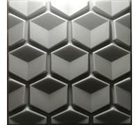 DECCART | Pannelli Decorativi Per Pareti 3D | Pannelli Murali | Pannello Decorativo Parete | Polistirolo PSE | 50x50 cm Honey, Grigio,12m2