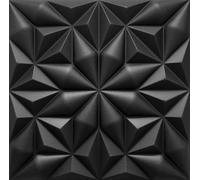 DECCART | Pannelli Decorativi Per Pareti 3D | Pannelli Murali | Pannello Decorativo Parete | Polistirolo PSE | 50x50 cm Onyx, Nero,12m2