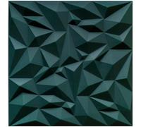 DECCART Pannelli Decorativi Per Pareti 3D - Pannelli Murali - Pannello Decorativo Parete - Polystyrène PSE - 50x50 cm Ametista 2 m², 8 pezzi, Verde