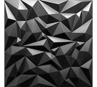 DECCART Pannelli Decorativi Per Pareti 3D - Pannelli Murali - Pannello Decorativo Parete - Polystyrène PSE - 50x50 cm Ametista 8 m², 32 pezzi, Nero