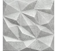 DECCART Pannelli Decorativi Per Pareti 3D - Pannelli Murali - Pannello Decorativo Parete - Polystyrène PSE - 50x50 cm Brylant 8 m², 32 pezzi, Cemento