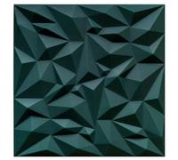 DECCART Pannelli Decorativi Per Pareti 3D - Pannelli Murali - Pannello Decorativo Parete - Polystyrène PSE - 50x50 cm Ametista 12 m², 48 pezzi, Verde