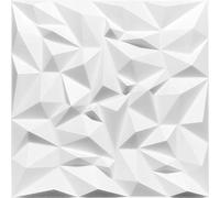 DECCART Pannelli Decorativi Per Pareti 3D - Pannelli Murali - Pannello Decorativo Parete - Polystyrène PSE - 50x50 cm Ametista 5 m², 20 pezzi, bianco