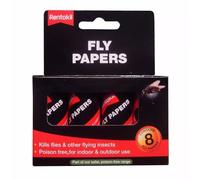 Decco Ltd Rentokil FF89 - Carta moschicida Senza pesticida, Confezione da 8 Pezzi