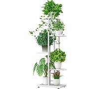 Decdeal Scaffale per Fioriera a 5 Livelli,Scaffale Porta Piante,Scaffale per Vasi da Vaso,Supporto per Fioriera in Metallo,Scaffale per Stoccaggio Resistente per Piante