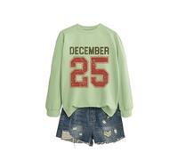 December 25 Casual Graphic Sweatshirt for Women, Long Sleeve Crewneck Pullover, Soft And Breathable Top for all-Day Comfort, Great Gift Idea