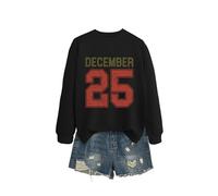 December 25 Casual Graphic Sweatshirt for Women, Long Sleeve Crewneck Pullover, Soft And Breathable Top for all-Day Comfort, Great Gift Idea
