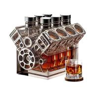 Decenter Bottle Whisky Motor V8 - distributore di alcol singolo | Bottiglia decorativa per bar, casa, ufficio, evento, regalo per i fan del bourbon, brandy, tequila, vodka