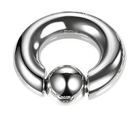 Decentraland 1 pezzo, argento 12G-8G-6G-4G-2G-0G-00G, orecchini per setto nasale, in acciaio inox, per setto nasale, capezzolo, perline, anello a molla, anello per attrezzi, superficie per uomini e