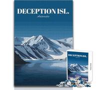 Deception Island, Poster di viaggio in Antartide, Puzzle da 1000 pezzi per adolescenti, Gioco educativo per lo sviluppo delle competenze, Regalo perfetto per momenti speciali, Dimensioni 38x52cm