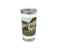 Deception Pass State Park Oak Harbor Washington Vintage Bicchiere termico in acciaio inox doppia parete
