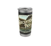 Deception Pass State Park Oak Harbor Washington Vintage Bicchiere termico in acciaio inox doppia parete