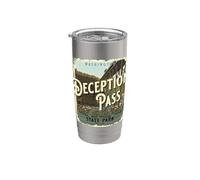 Deception Pass State Park Oak Harbor Washington Vintage Bicchiere termico in acciaio inox doppia parete