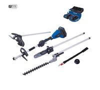 Decespugliatore 4in1 2 batterie 2 Ah doppiocaricatore ixes Scheppach bc-mfh400-x