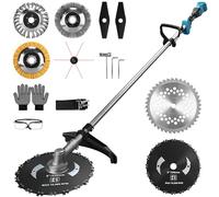 Decespugliatore a batteria 7 in 1, compatibile con batterie Makita da 18 V, 1380 W, senza spazzole, con 7 lame e tracolla, 18800 giri/min, decespugliatore elettrico per giardino, prato (senza batteria