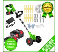 Decespugliatore A Batteria Elettrico 21V Tagliaerba Elettrico con ruote giardino
