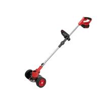 Decespugliatore A Batteria, Tosaerba ad alta potenza, batteria al litio, diserbante agricolo di lunga durata con ruote, portatile elettrico for esterni(Red dual battery one charger)