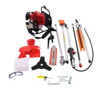 Decespugliatore a benzina, 52 CC 2.3 HP 2 tempi 4 in 1, tagliaerba raffreddato ad aria, 1 cilindro, tagliaerba a benzina, tagliasiepi multifunzione con set di attrezzi