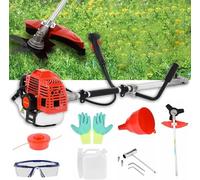 Decespugliatore a benzina 52cc a 2 tempi, decespugliatore a gas 2 in 1 con manico in plastica e cinghia motore potente 8500 giri/min