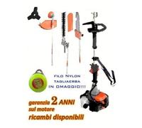 Decespugliatore a scoppio 4 in 1 tagliasiepi troncarami e motosega 52cc 2 tempi