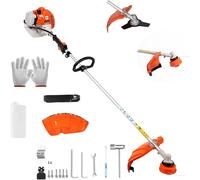 Decespugliatore a Scoppio 52Cc - Testina Doppio Filo Da 2 Mm E Tagliabordi Profe