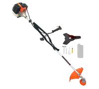 Decespugliatore a Scoppio 55 CC 2 Tempi Tagliaerba Tagliabordi con Manubrio Comprende Testina Doppio Filo e Disco Tre Denti Acciaio