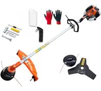Decespugliatore a Scoppio Motore 2 Tempi 52cc, Kit con Accessori, Motore 2 Tempi, Guanti da Lavoro Inclusi Multifunzione