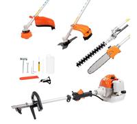 Decespugliatore a Scoppio Multifunzione 4 in 1 con Tagliaerba, Motosega Tagliasiepi, Potatore Tagliabordi con Motore da 52cc 2 Tempi, Ideale per Giardinaggio e Potatura GO LOGISTIC SRL
