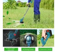 Decespugliatore Elettrico a 2 Batterie 68Vf 6000 mAh 600W Tosaerba Taglia Erba