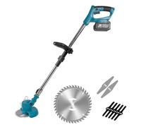 Decespugliatore Elettrico a Batteria 48V con 2 Batterie, Tagliabordi Potente 3 in 1 con Lama Rotante - Per Erba, Arbusti, Giardini e Bordature