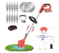 Decespugliatore Elettrico A Batteria Con Lame, Tagliabordi Elettrico Telescopico Leggero Con 1 Batteria, Rotazione Di 90° Potatura Efficiente